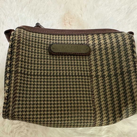 Polo Ralph Lauren Handbags - Polo by Ralph Lauren Vintage Brown Checkered Pouch